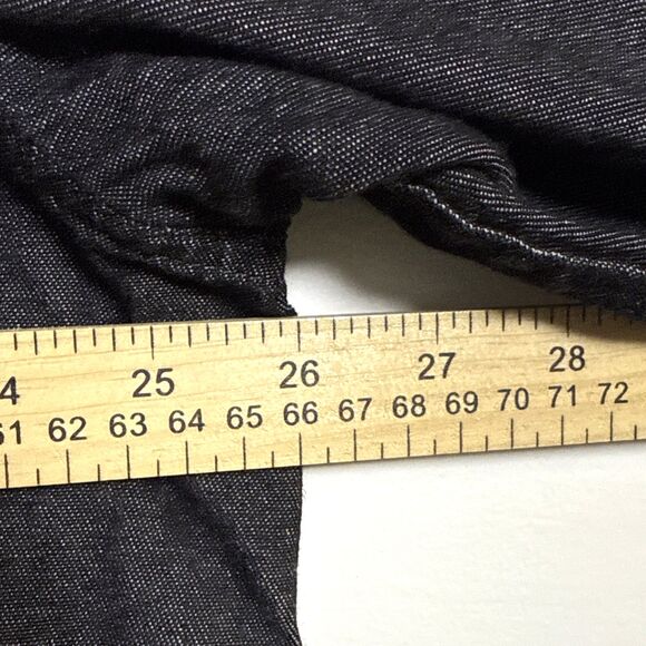 Wrangler Authentics Men's Denim Shirt Size XL Black Wash 100% Cotton Western - Picture 4 of 6